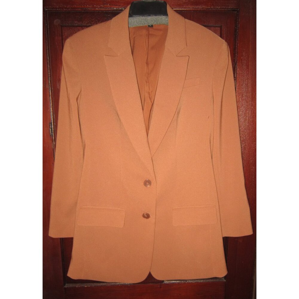 Express XS Oversized Boyfriend Blazer Jacket Coat 2 Button Long Bullion Pockets